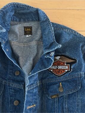 Lee Blue Denim Jacket with Harley-Davidson Patch